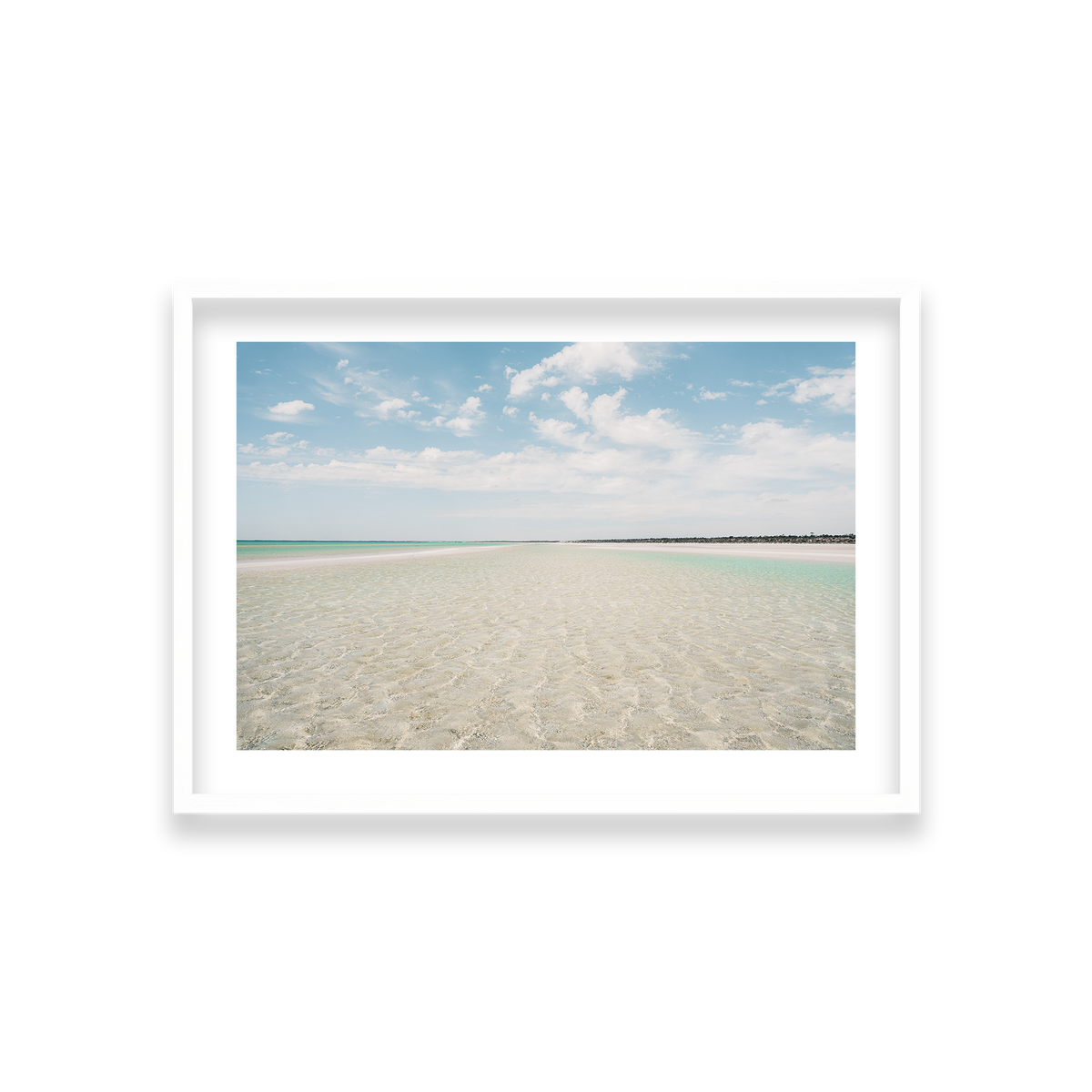 Flaherty Beach - South Australia — Medium, Matte White, Classic Frame