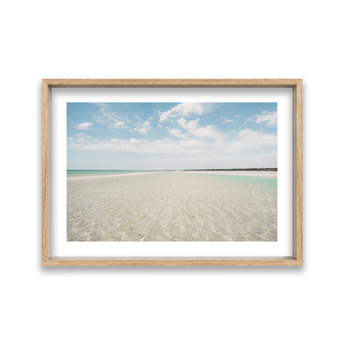 Flaherty Beach - South Australia — Large, Natural Oak, Shadow Box