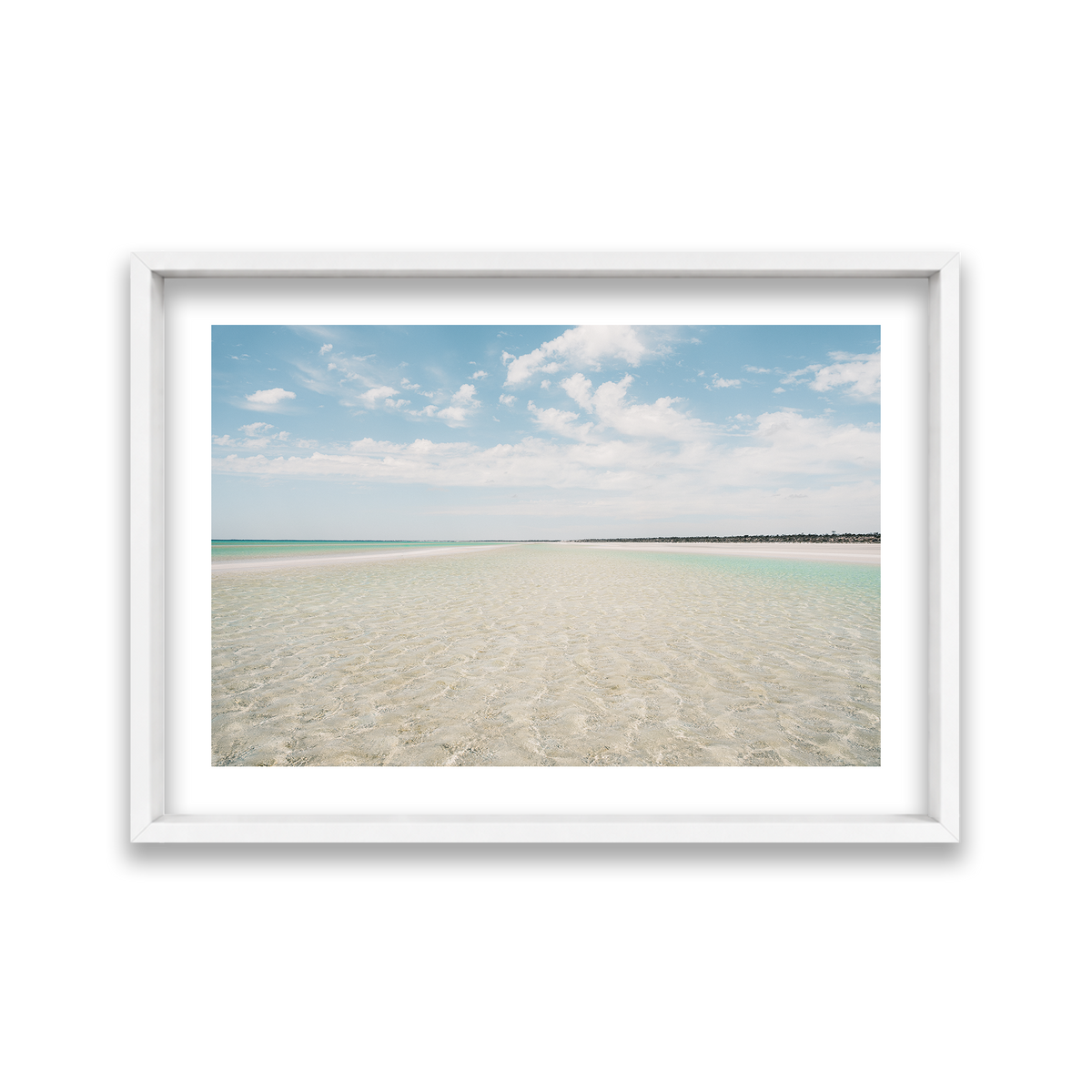 Flaherty Beach - South Australia — Large, Matte White, Shadow Box