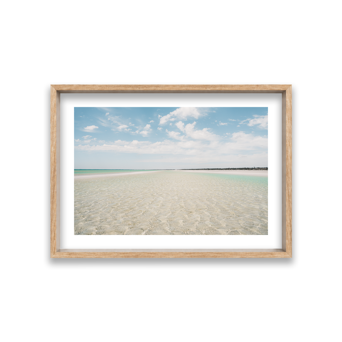 Flaherty Beach - South Australia — Medium, Natural Oak, Shadow Box