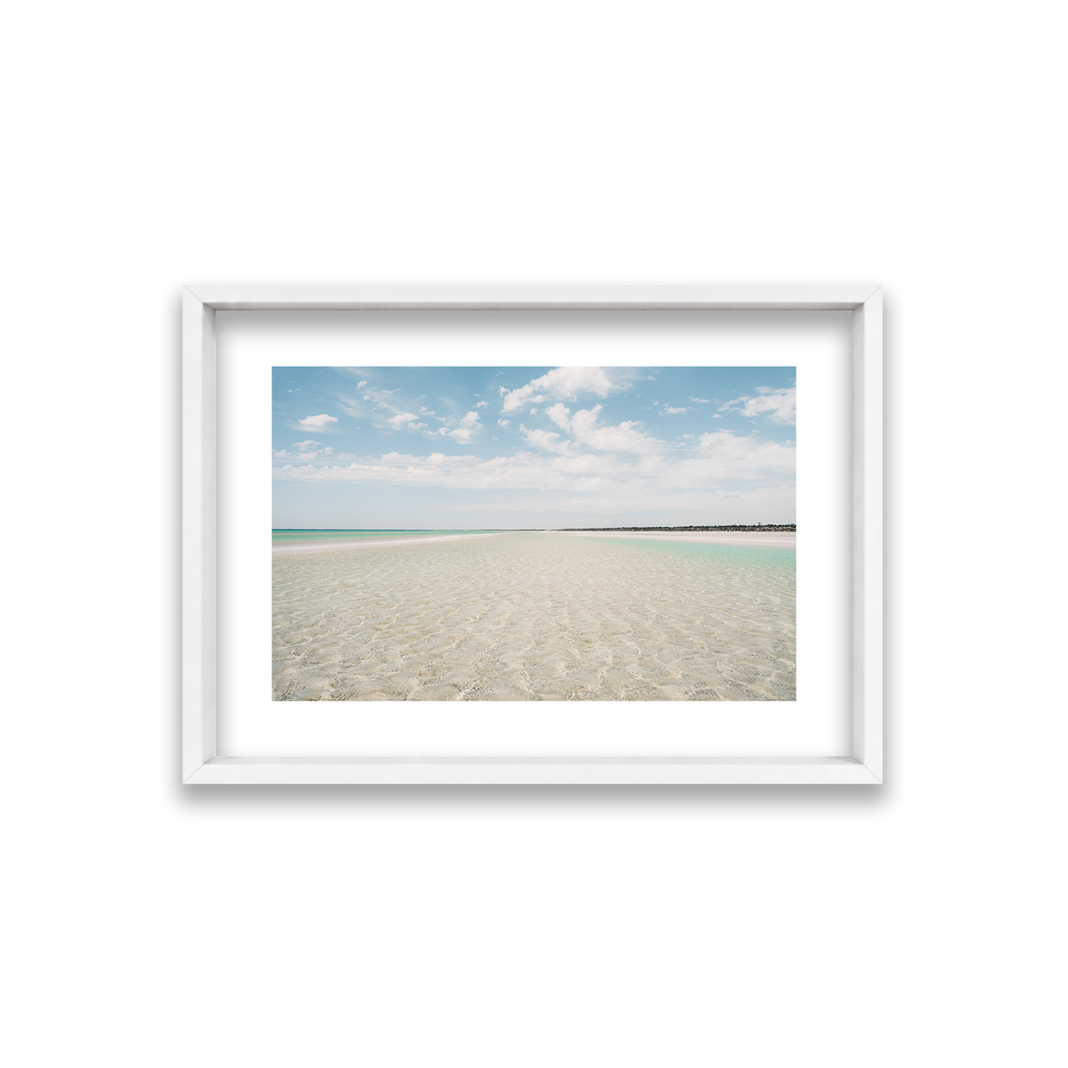 Flaherty Beach - South Australia — Small, Matte White, Shadow Box