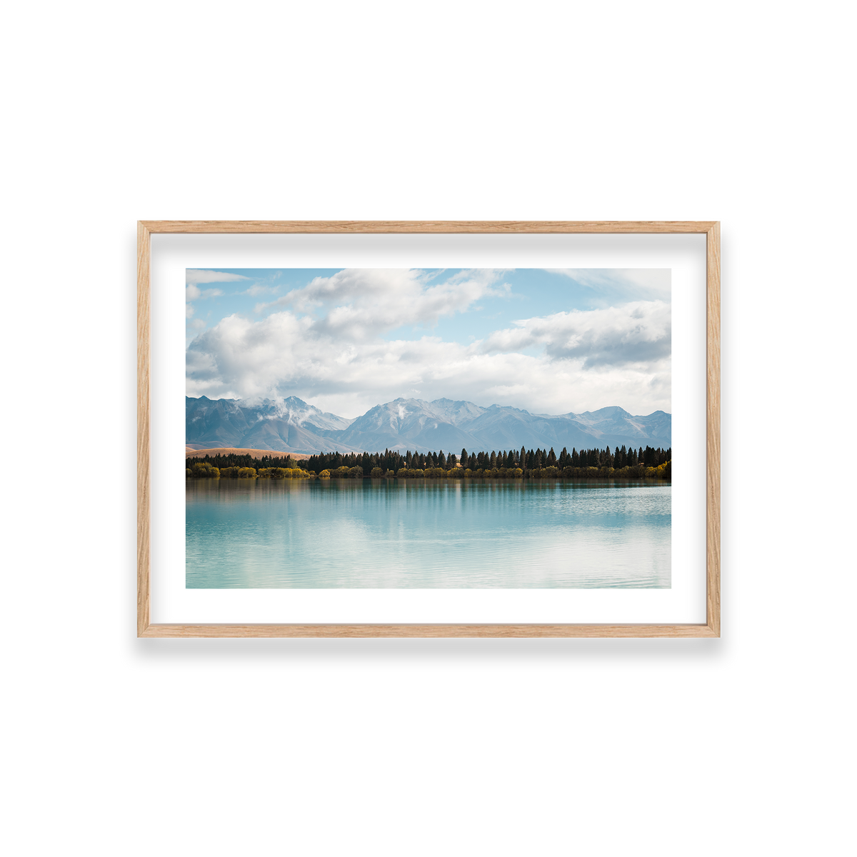 Lake Tekapo - New Zealand — Medium, Natural Oak, Classic Frame