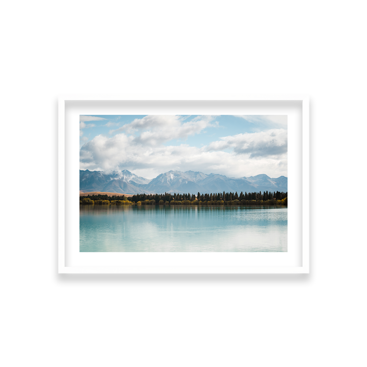 Lake Tekapo - New Zealand — Medium, Matte White, Classic Frame