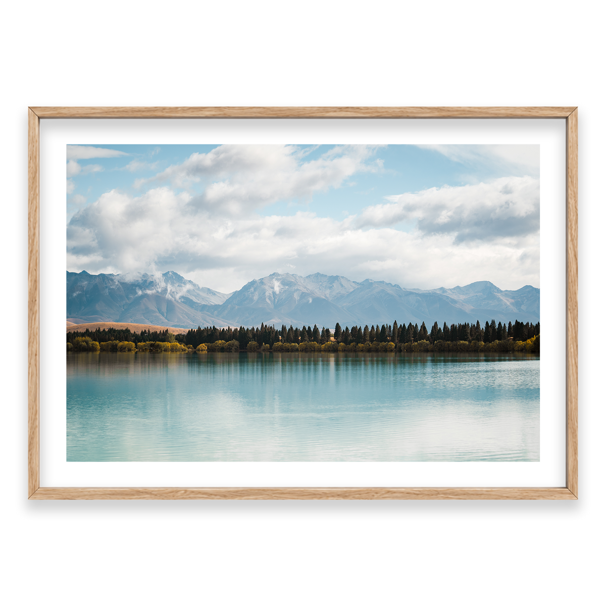 Lake Tekapo - New Zealand — Monument, Natural Oak, Classic Frame