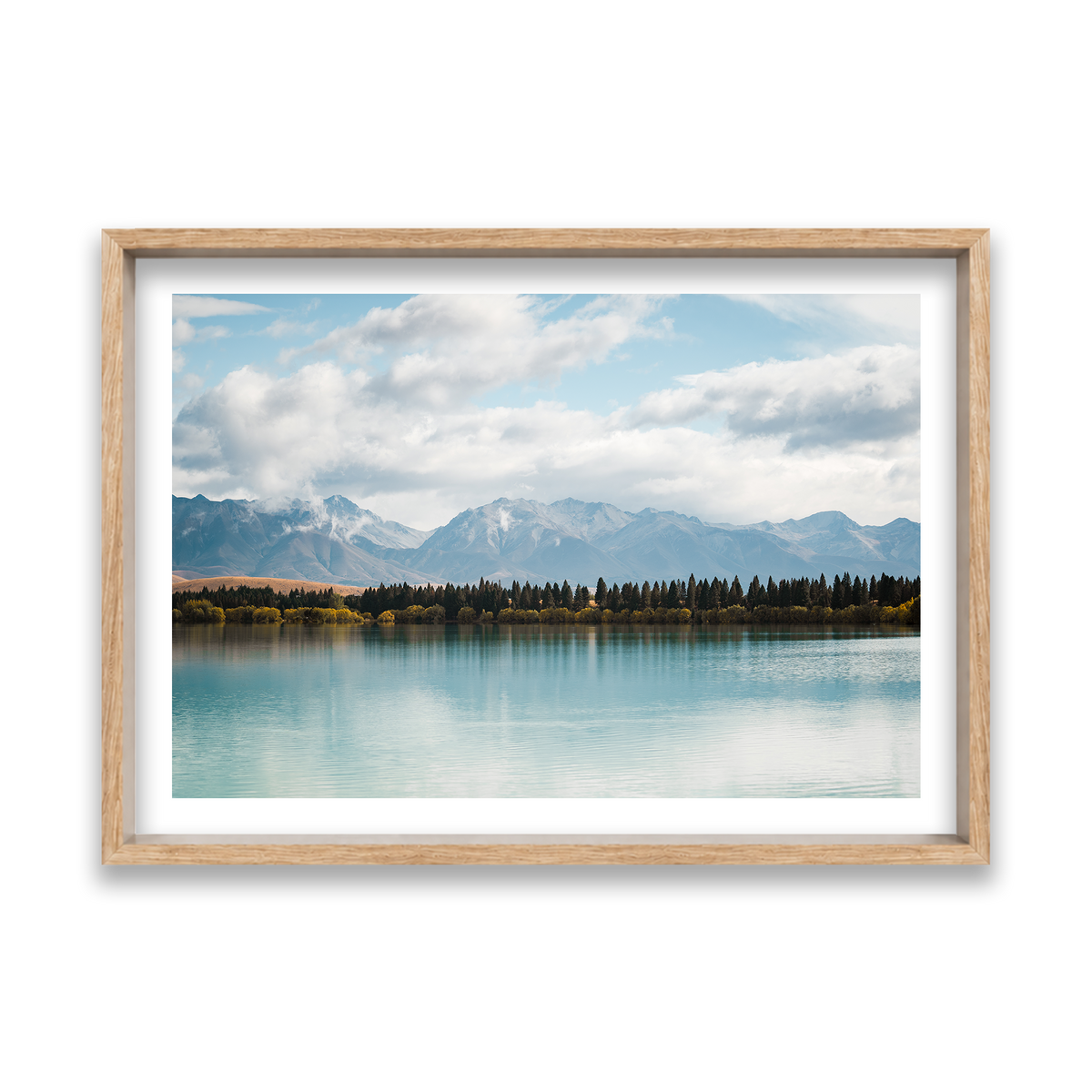 Lake Tekapo - New Zealand — Feature, Natural Oak, Shadow Box