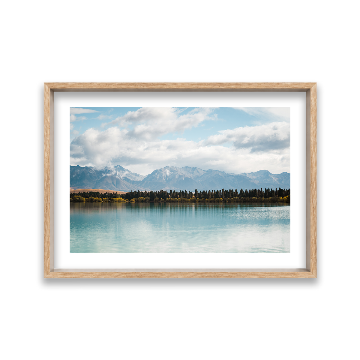 Lake Tekapo - New Zealand — Large, Natural Oak, Shadow Box