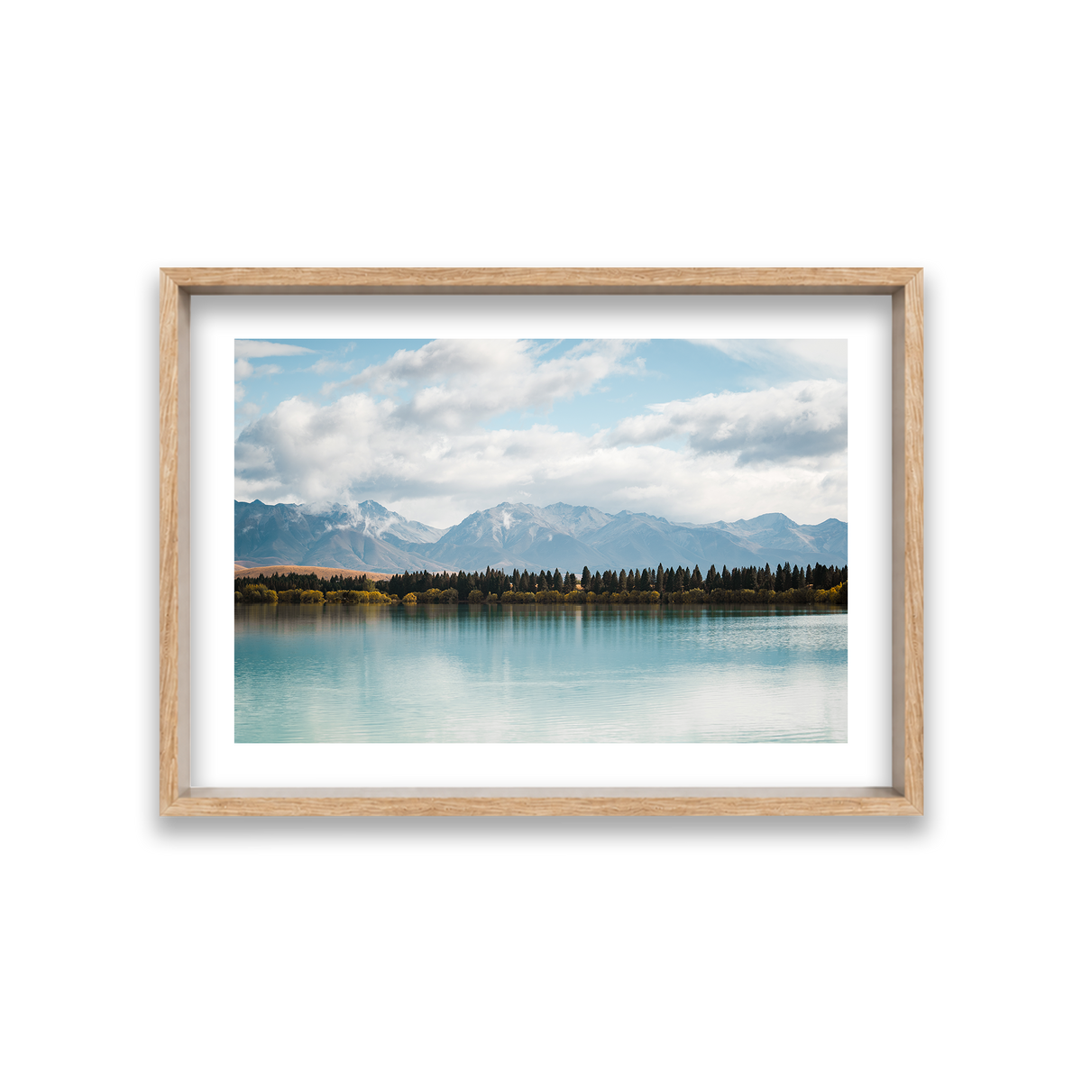 Lake Tekapo - New Zealand — Medium, Natural Oak, Shadow Box