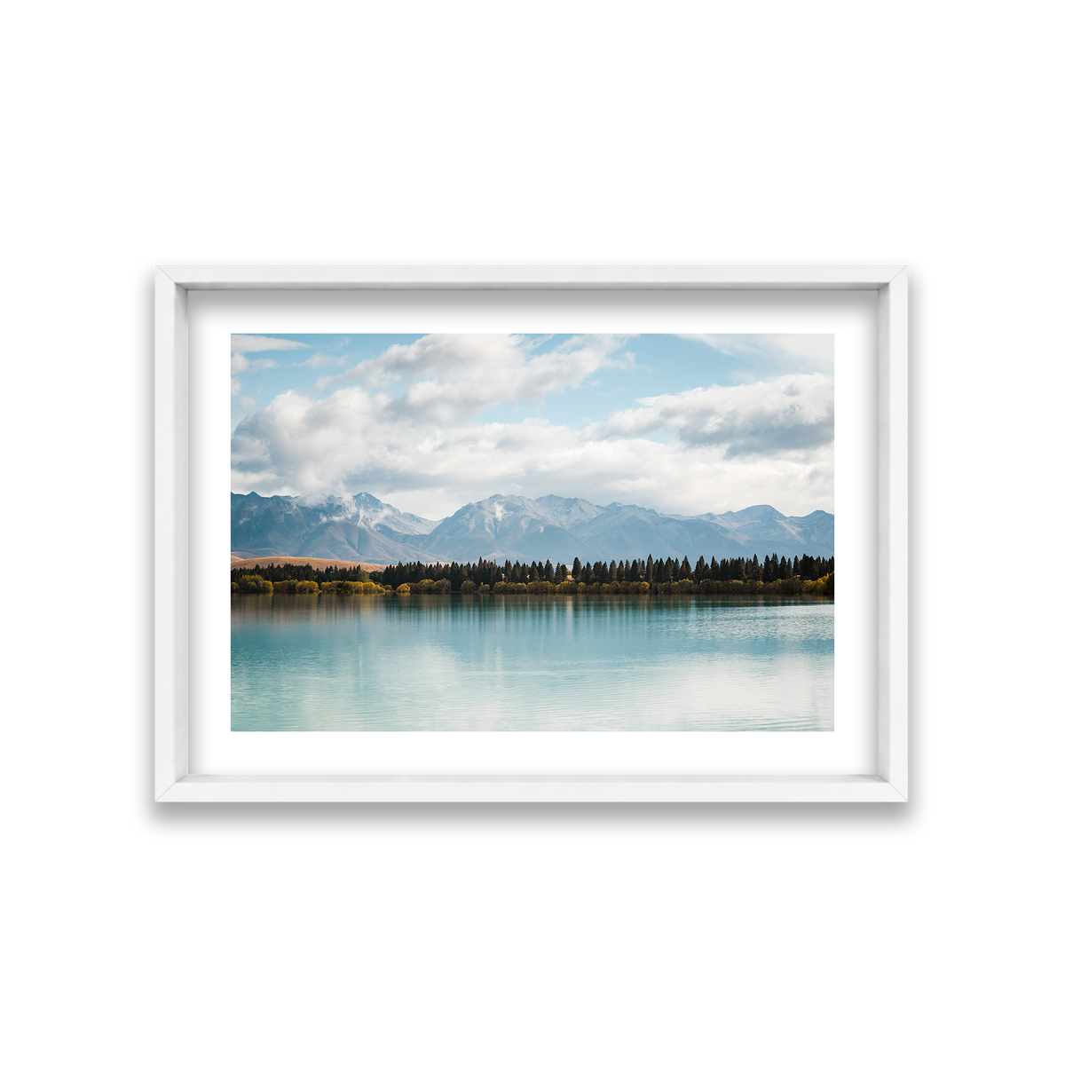 Lake Tekapo - New Zealand — Medium, Matte White, Shadow Box