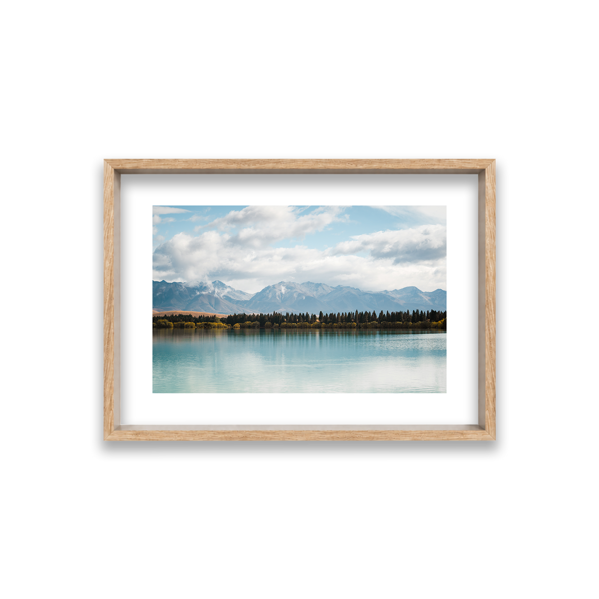 Lake Tekapo - New Zealand — Small, Natural Oak, Shadow Box