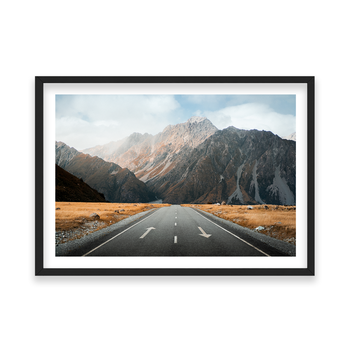 Mt Cook National Park - New Zealand — Feature, Matte Black, Classic Frame