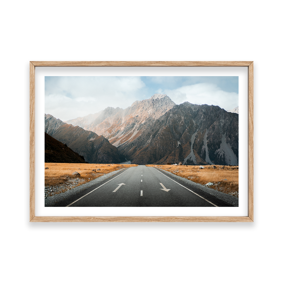 Mt Cook National Park - New Zealand — Feature, Natural Oak, Classic Frame