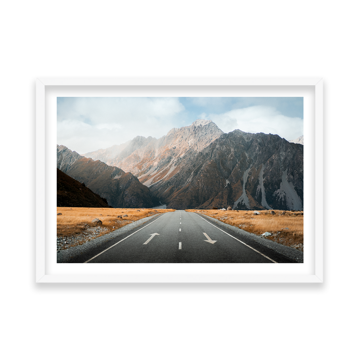 Mt Cook National Park - New Zealand — Feature, Matte White, Classic Frame