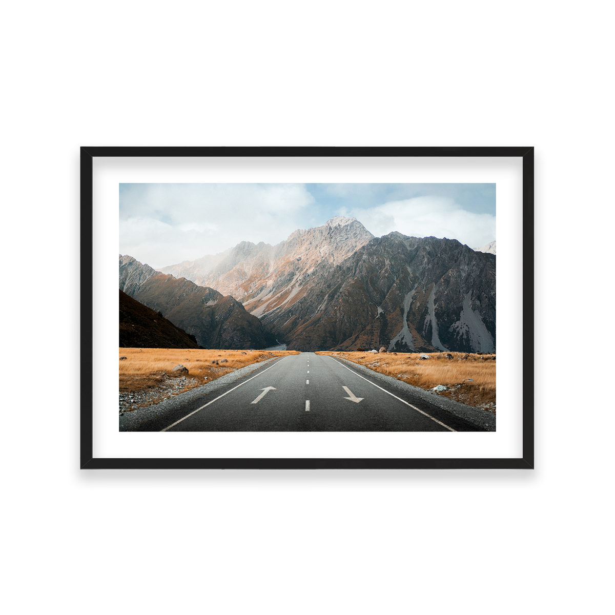 Mt Cook National Park - New Zealand — Large, Matte Black, Classic Frame