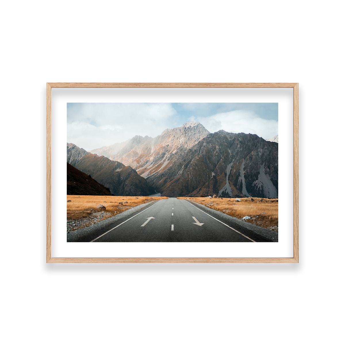 Mt Cook National Park - New Zealand — Large, Natural Oak, Classic Frame
