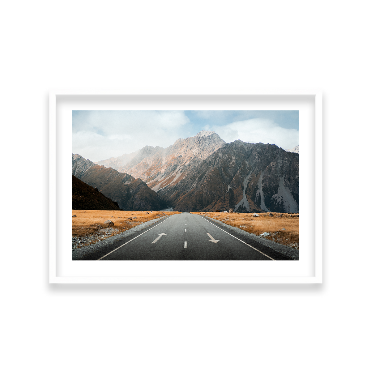Mt Cook National Park - New Zealand — Large, Matte White, Classic Frame