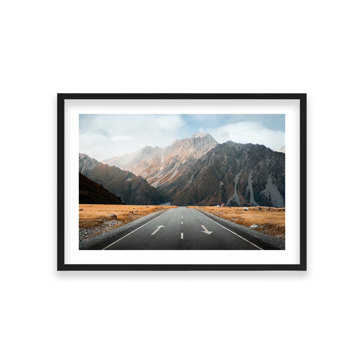Mt Cook National Park - New Zealand — Medium, Matte Black, Classic Frame