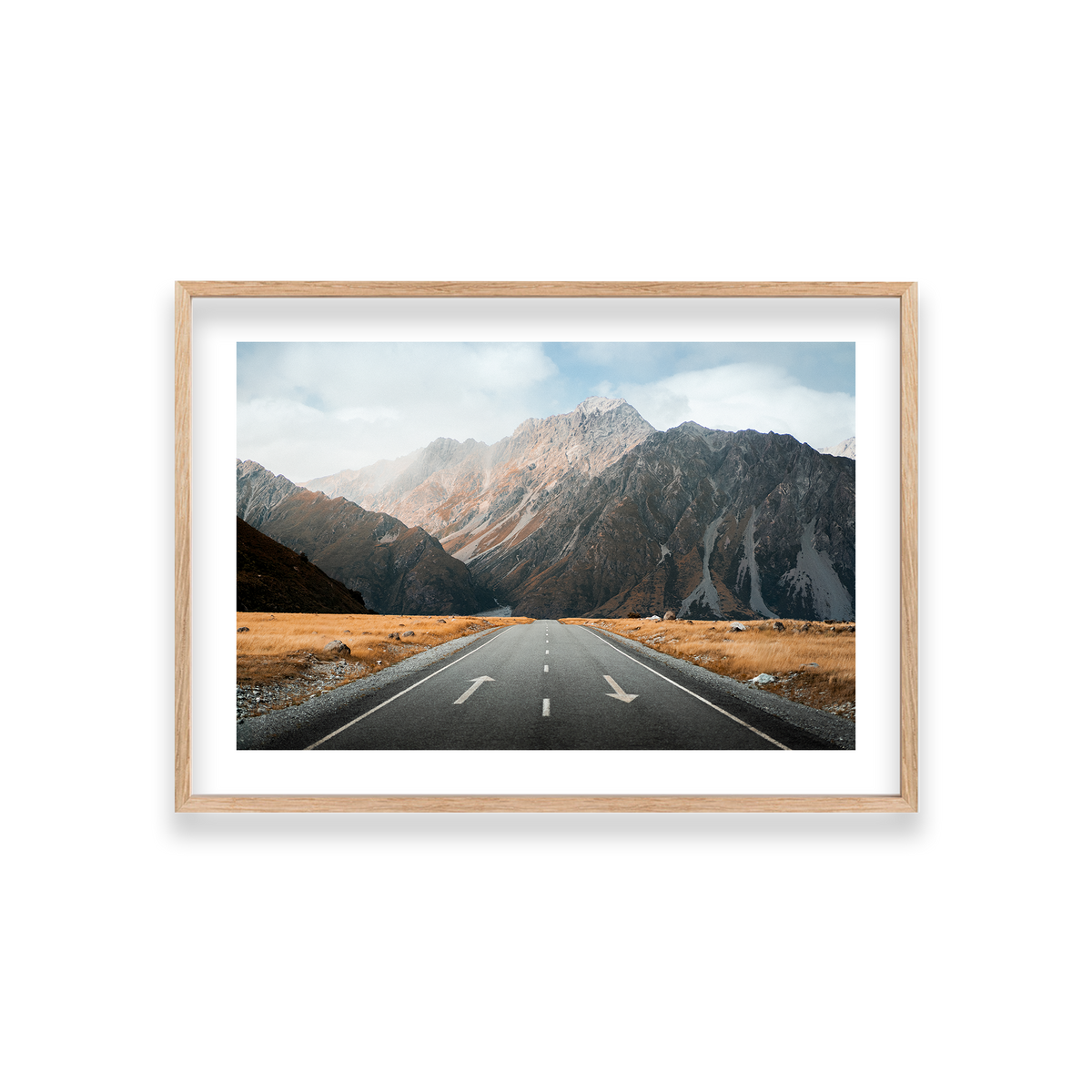 Mt Cook National Park - New Zealand — Medium, Natural Oak, Classic Frame