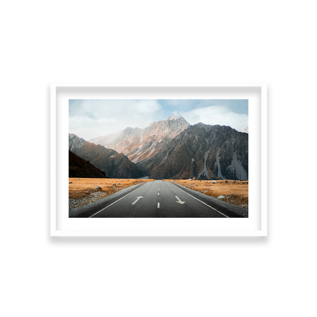 Mt Cook National Park - New Zealand — Medium, Matte White, Classic Frame