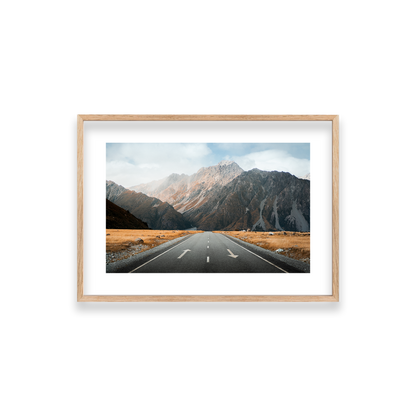 Mt Cook National Park - New Zealand — Small, Natural Oak, Classic Frame