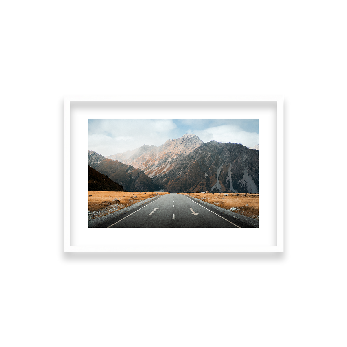 Mt Cook National Park - New Zealand — Small, Matte White, Classic Frame