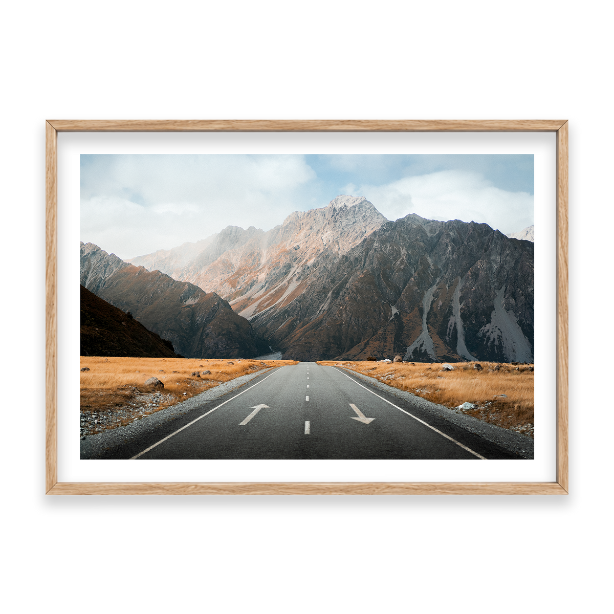 Mt Cook National Park - New Zealand — Statement, Natural Oak, Classic Frame