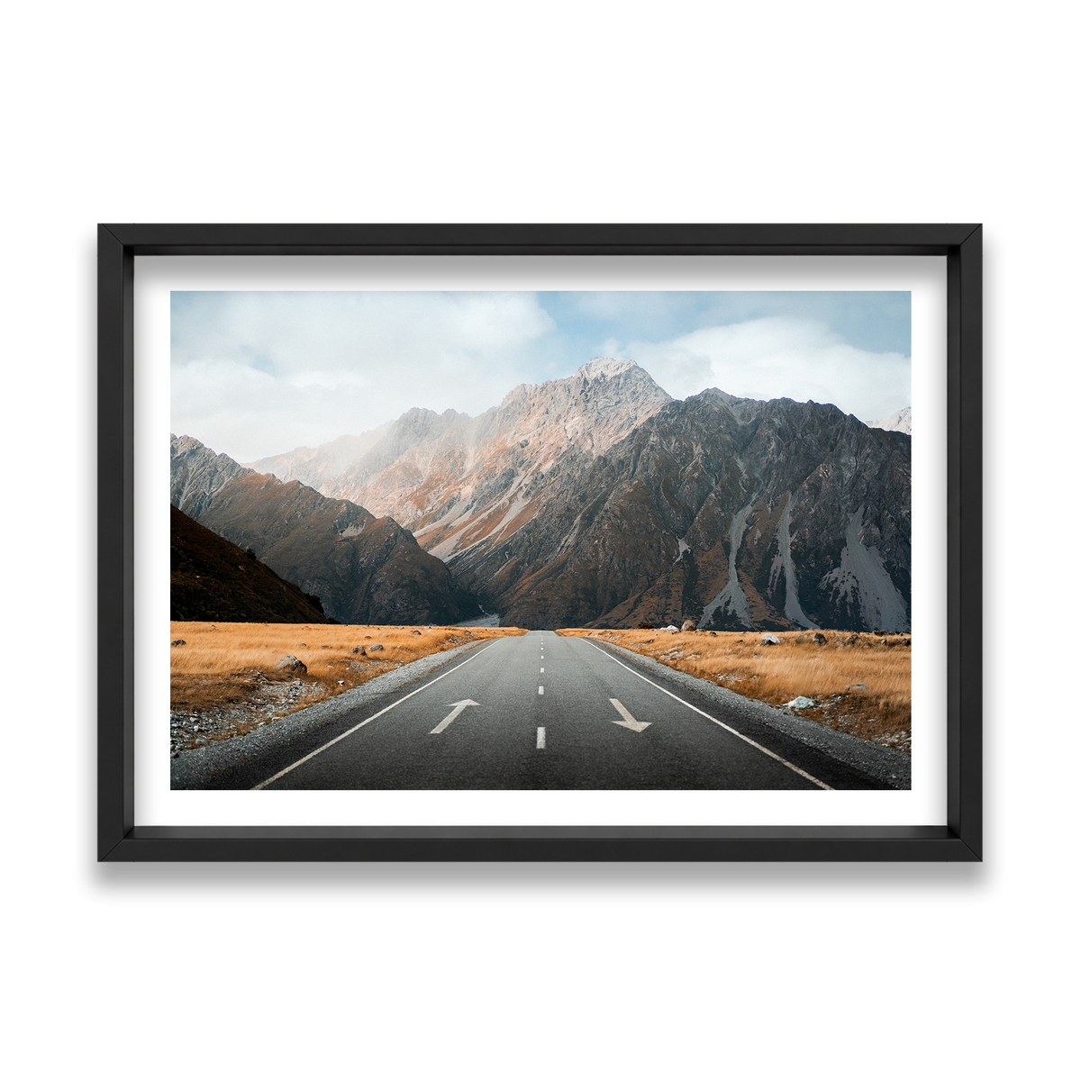 Mt Cook National Park - New Zealand — Feature, Matte Black, Shadow Box