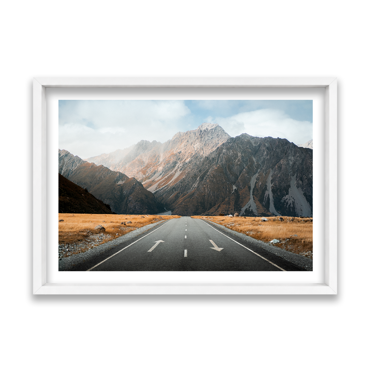 Mt Cook National Park - New Zealand — Feature, Matte White, Shadow Box