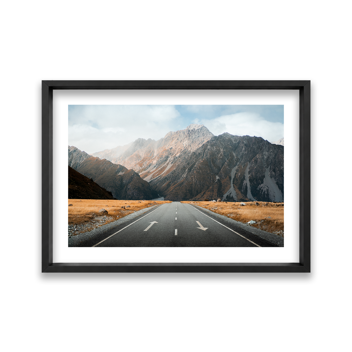 Mt Cook National Park - New Zealand — Large, Matte Black, Shadow Box