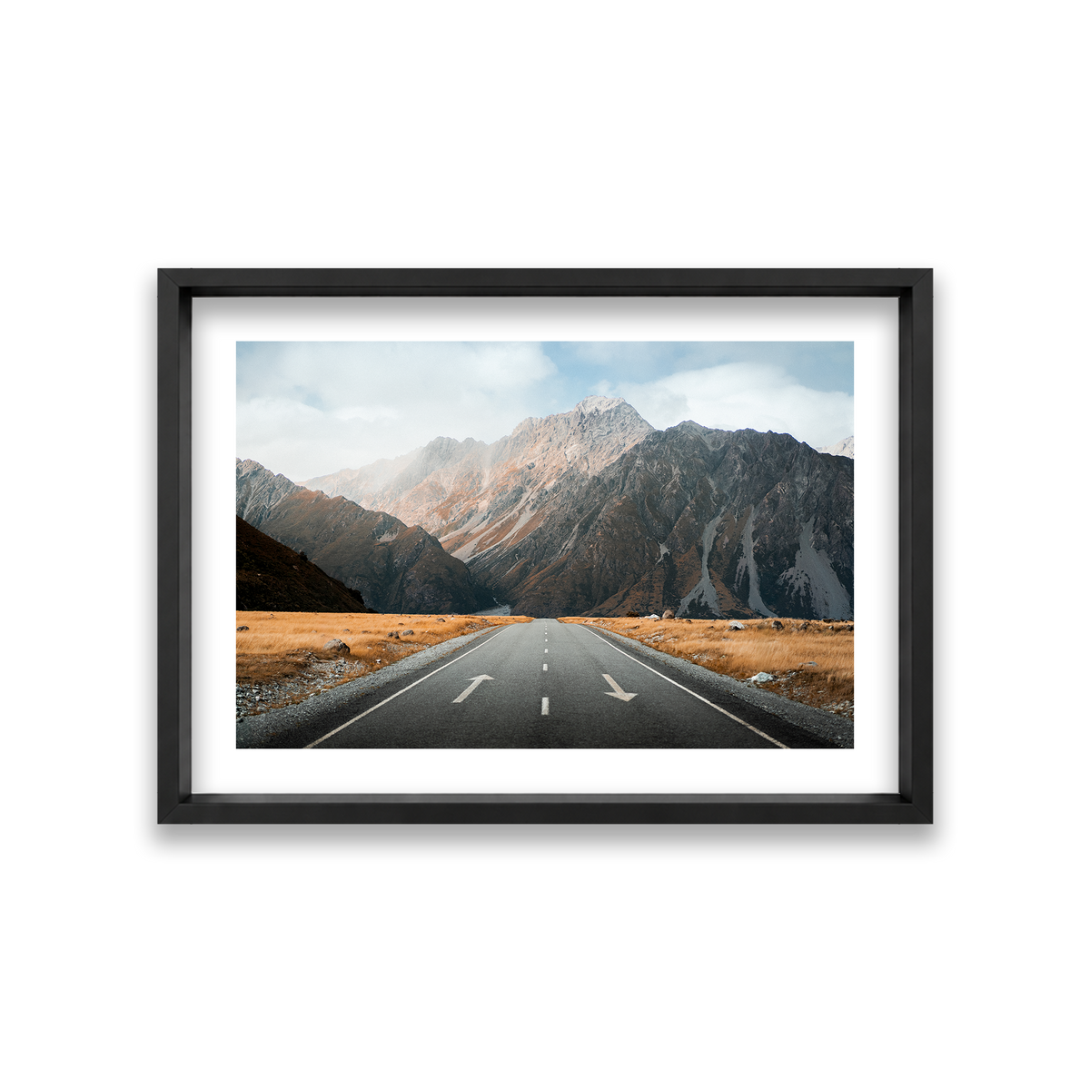 Mt Cook National Park - New Zealand — Medium, Matte Black, Shadow Box