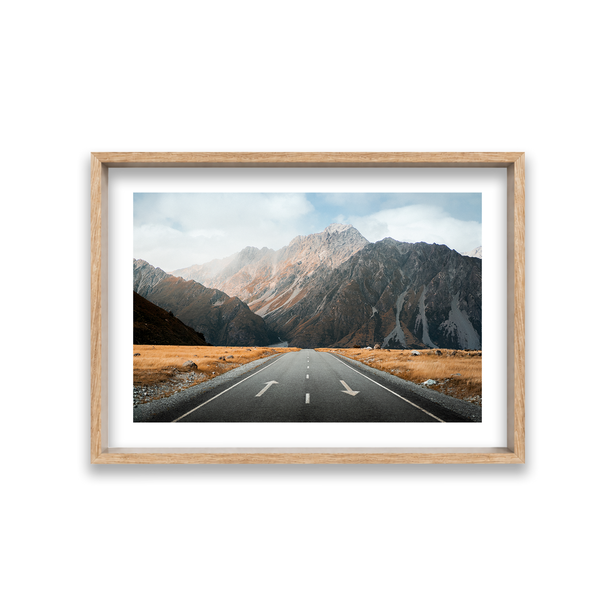 Mt Cook National Park - New Zealand — Medium, Natural Oak, Shadow Box