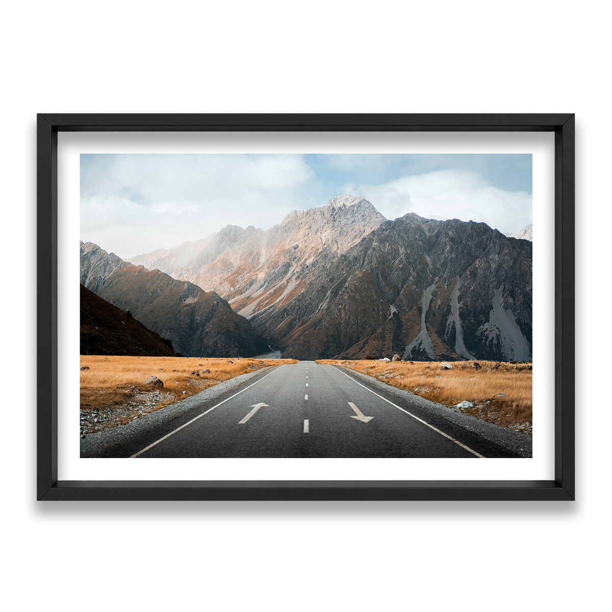 Mt Cook National Park - New Zealand — Statement, Matte Black, Shadow Box