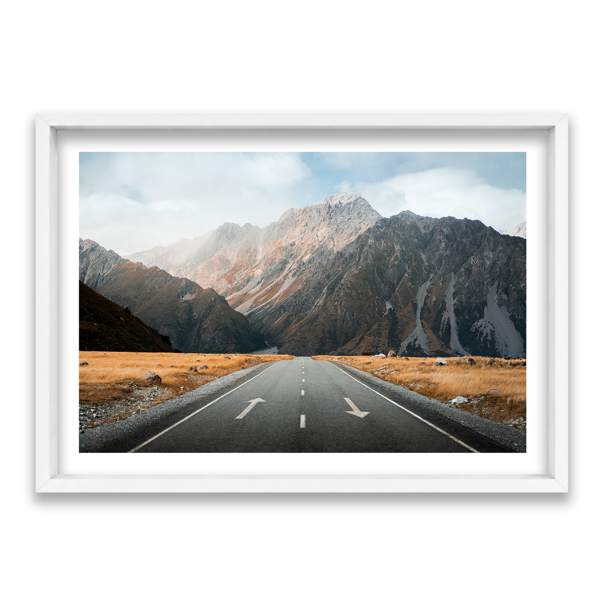 Mt Cook National Park - New Zealand — Statement, Matte White, Shadow Box