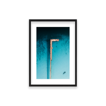 Rye Pier - Aerial — Small, Matte Black, Classic Frame