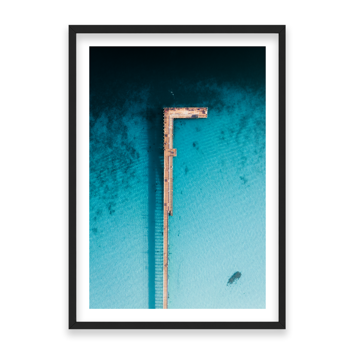 Rye Pier - Aerial — Statement, Matte Black, Classic Frame