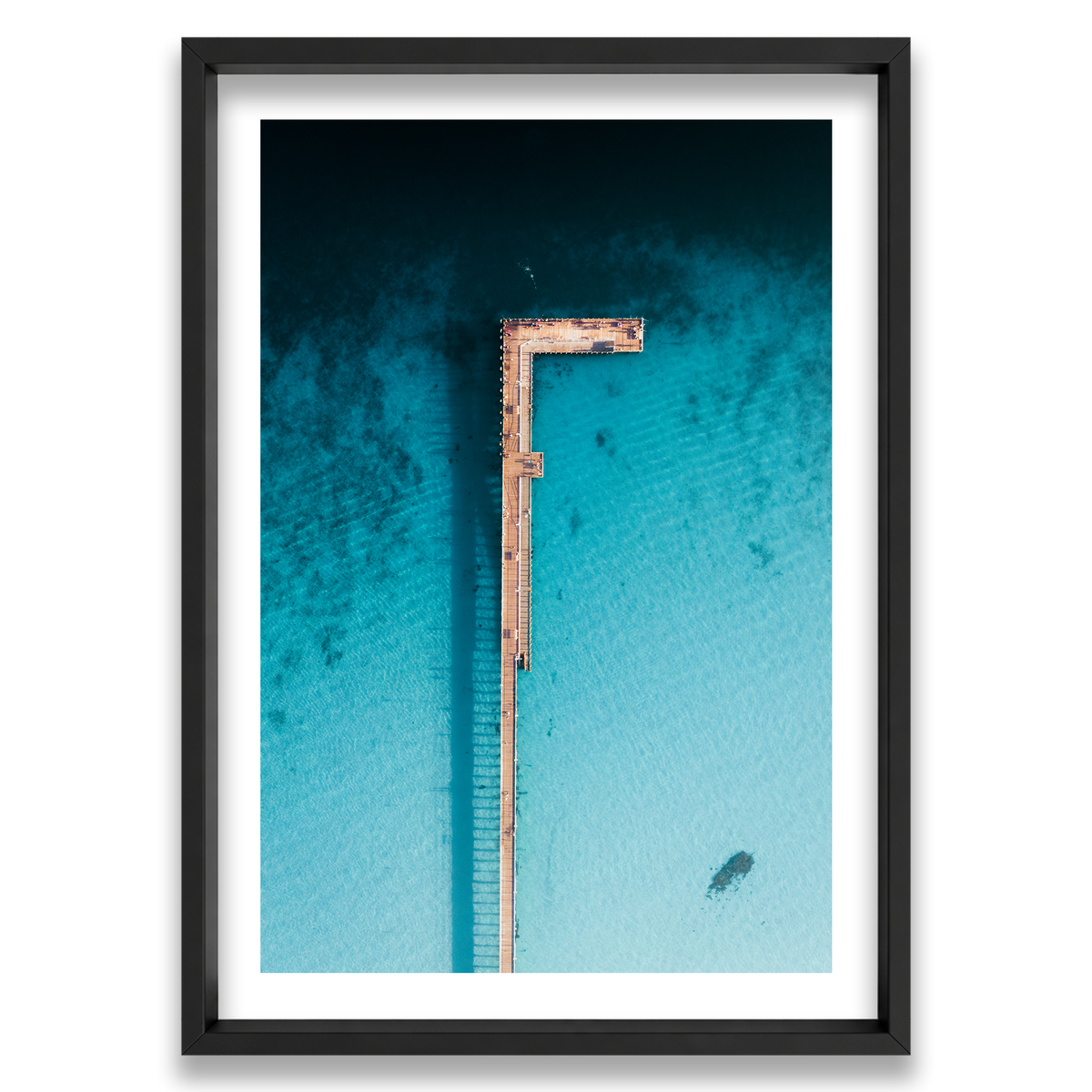 Rye Pier - Aerial — Monument, Matte Black, Shadow Box