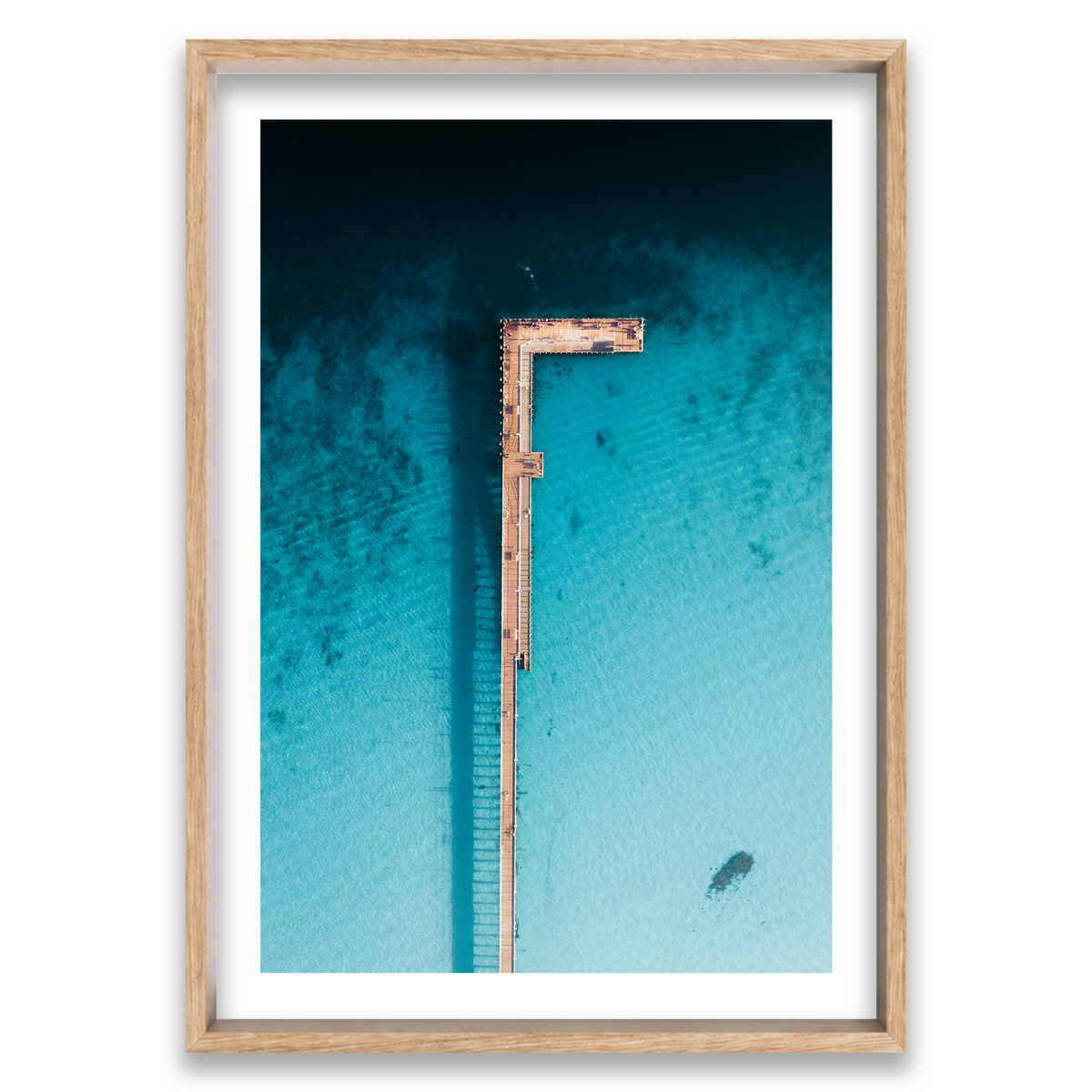 Rye Pier - Aerial — Monument, Natural Oak, Shadow Box