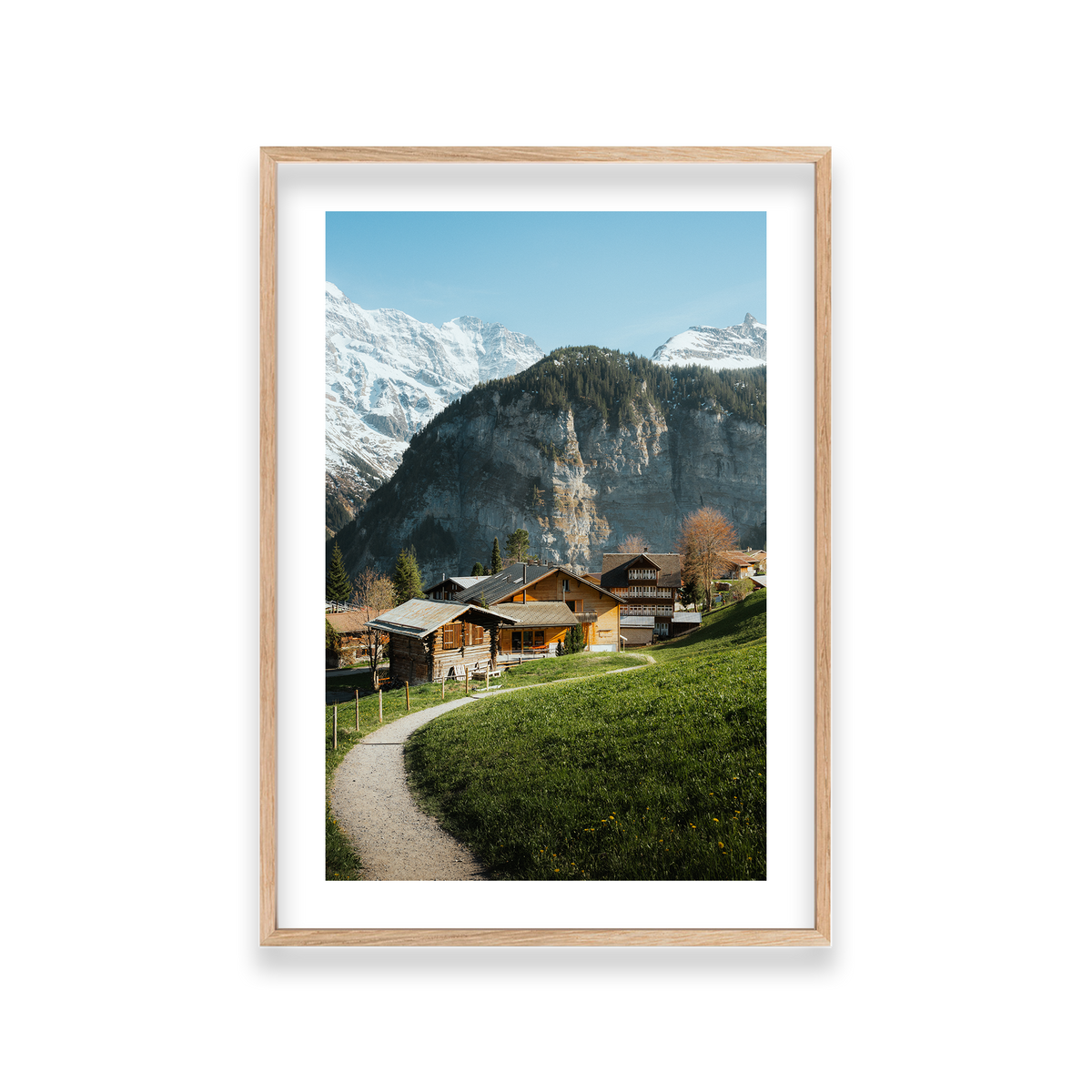 Swiss Village Living - Gimmelwald — Large, Natural Oak, Classic Frame