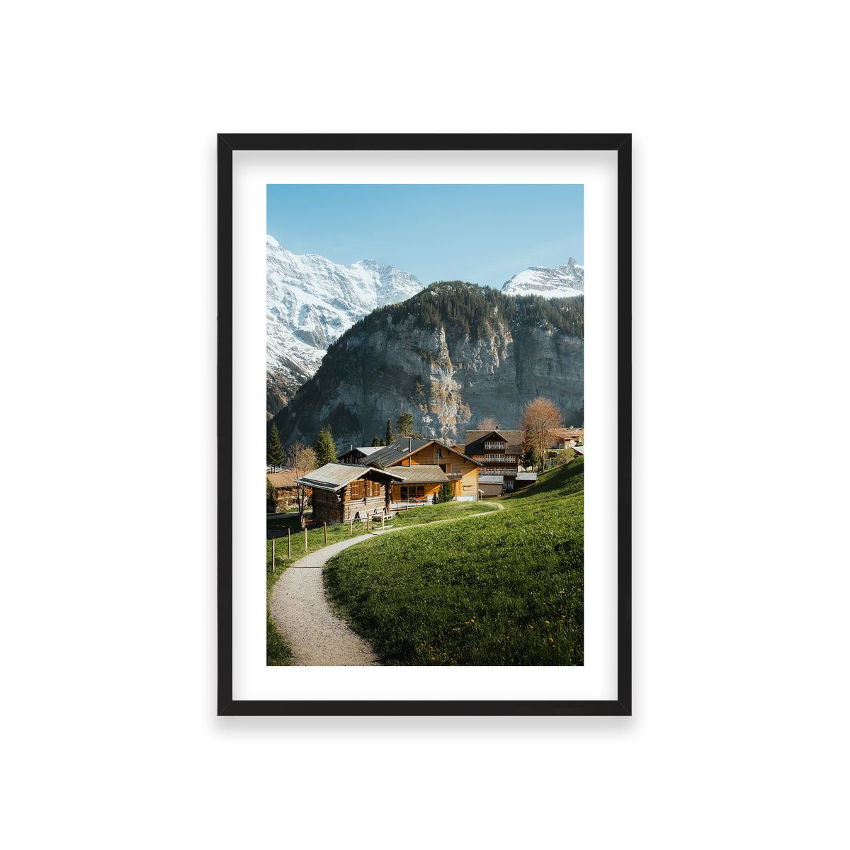 Swiss Village Living - Gimmelwald — Medium, Matte Black, Classic Frame
