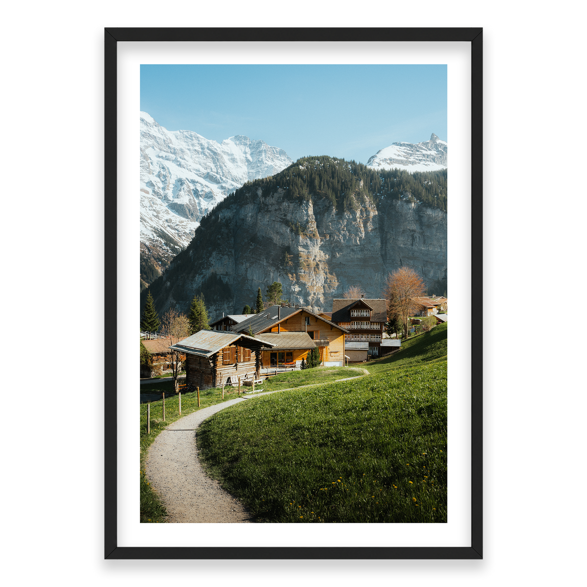 Swiss Village Living - Gimmelwald — Monument, Matte Black, Classic Frame