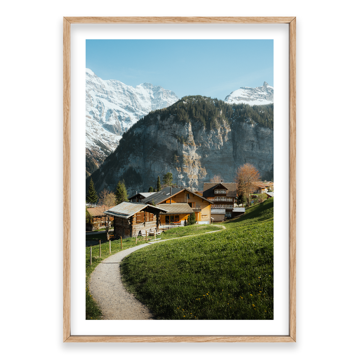 Swiss Village Living - Gimmelwald — Monument, Natural Oak, Classic Frame