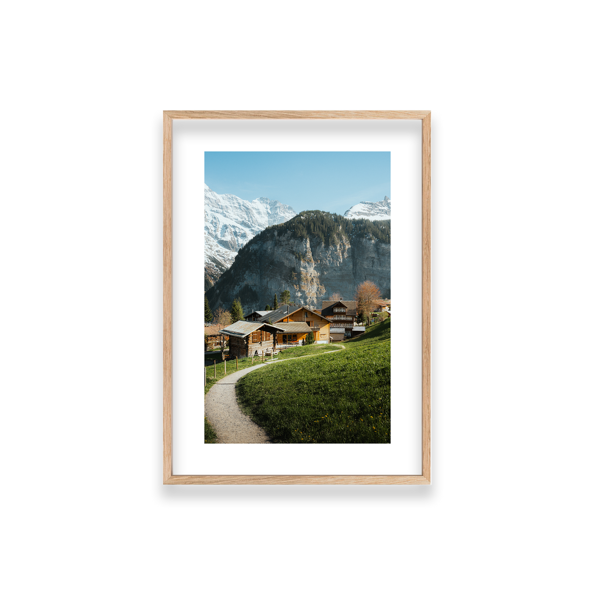Swiss Village Living - Gimmelwald — Small, Natural Oak, Classic Frame
