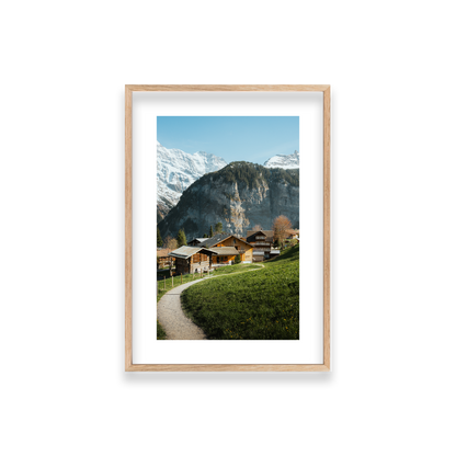 Swiss Village Living - Gimmelwald — Small, Natural Oak, Classic Frame