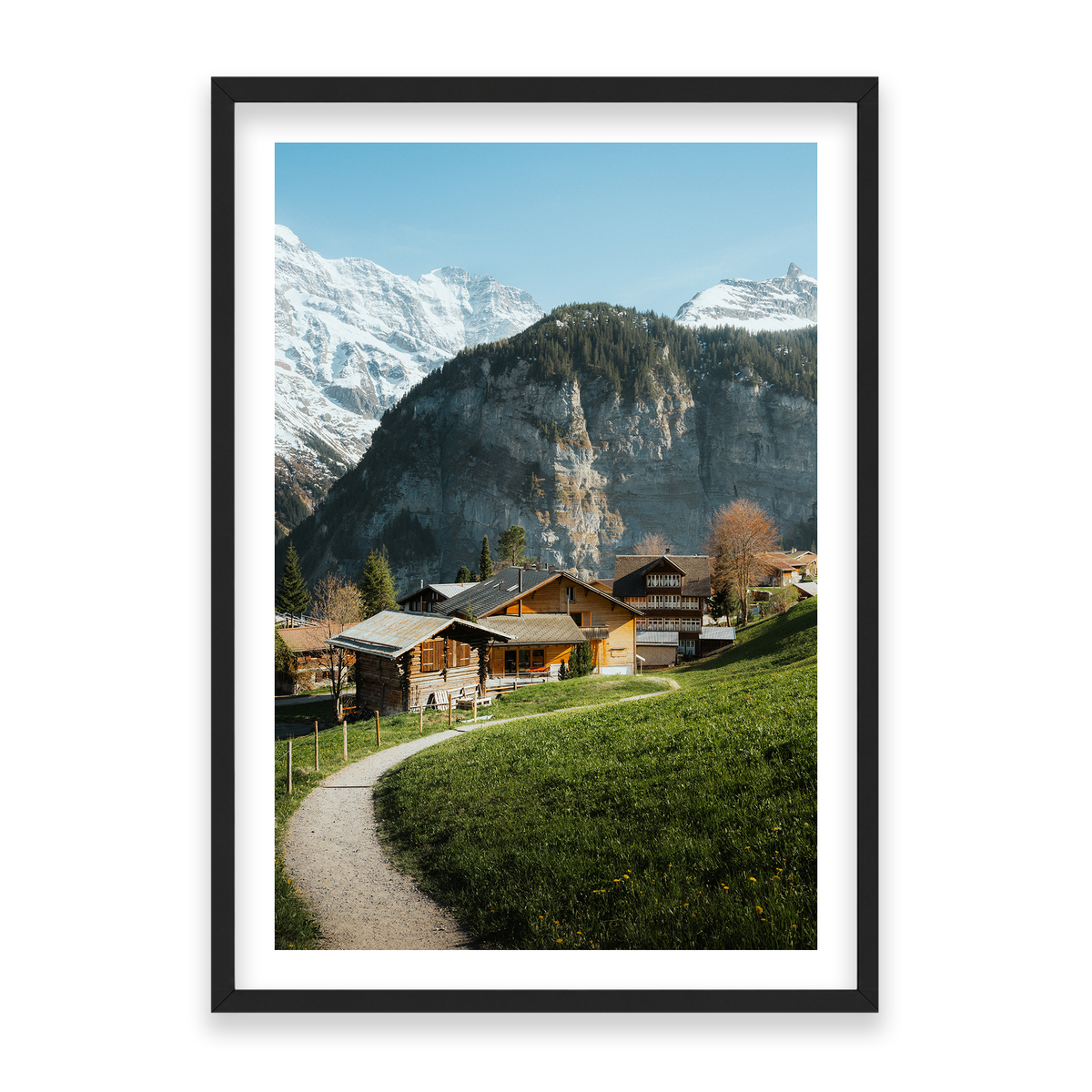 Swiss Village Living - Gimmelwald — Statement, Matte Black, Classic Frame