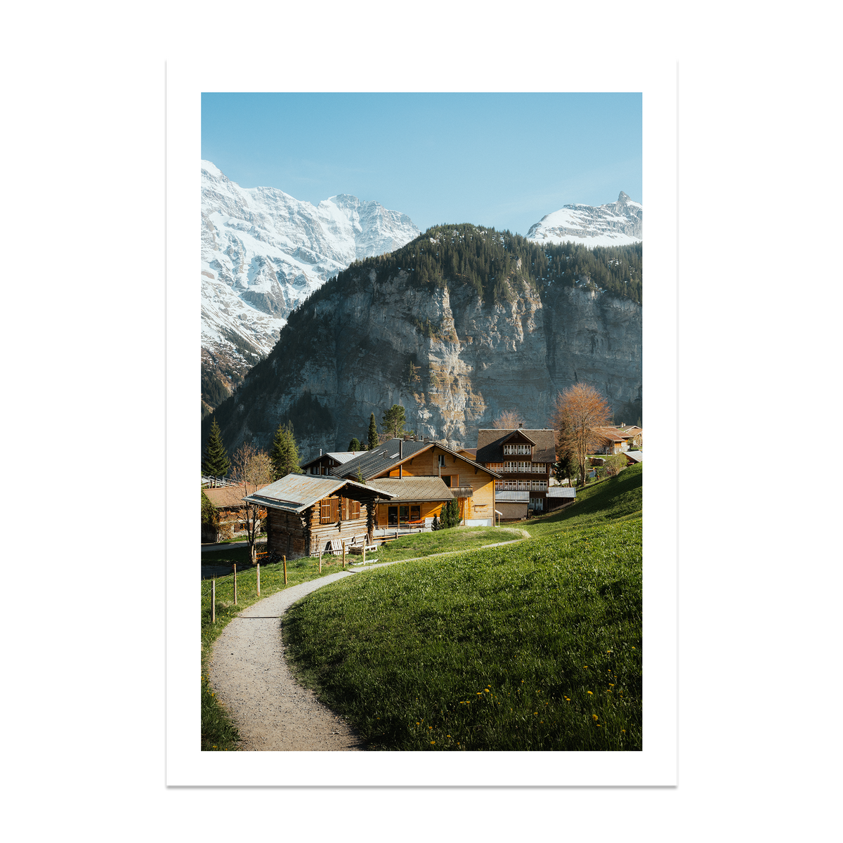 Swiss Village Living - Gimmelwald — Monument, No Frame, Print Only