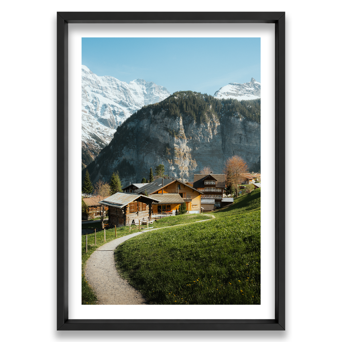 Swiss Village Living - Gimmelwald — Monument, Matte Black, Shadow Box
