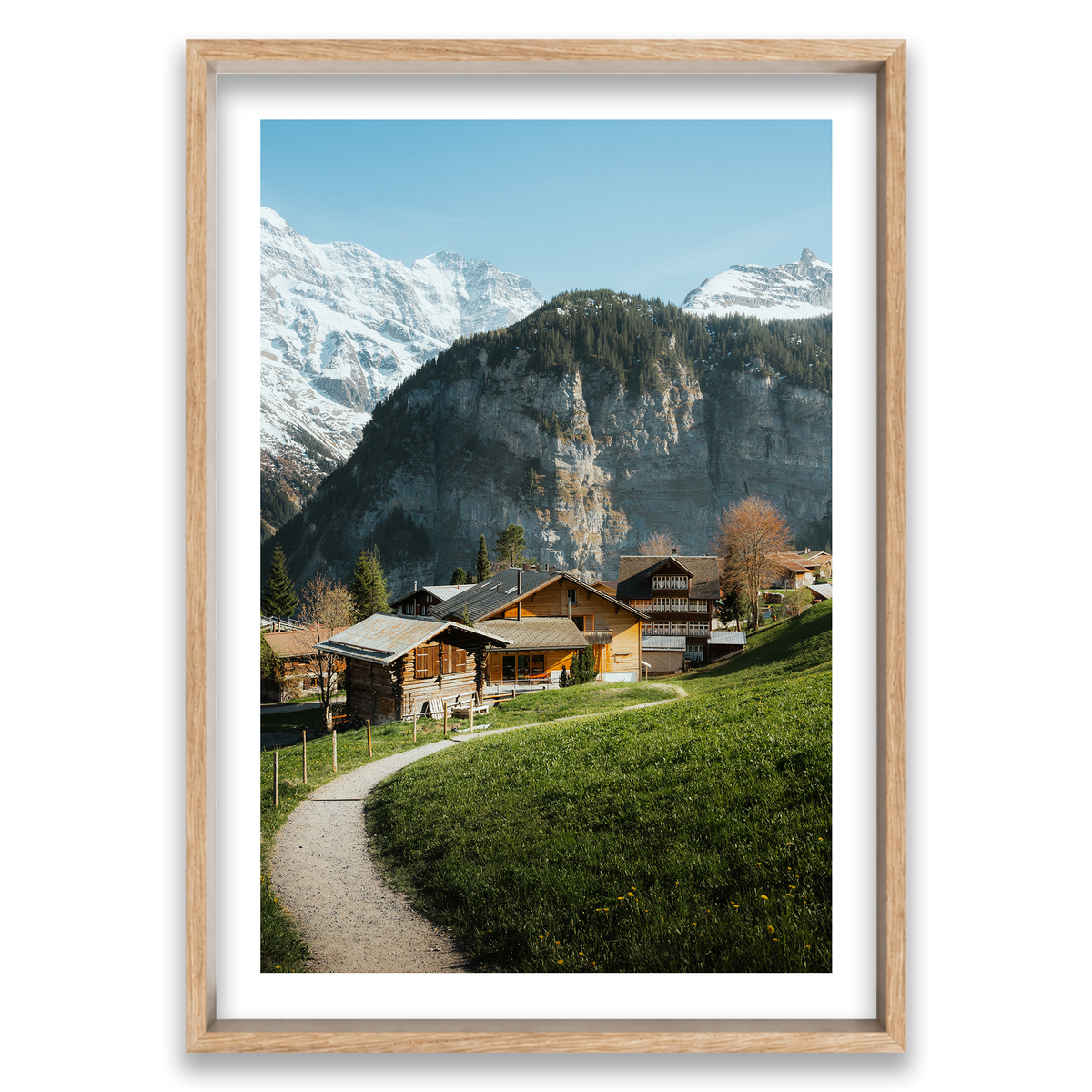 Swiss Village Living - Gimmelwald — Monument, Natural Oak, Shadow Box