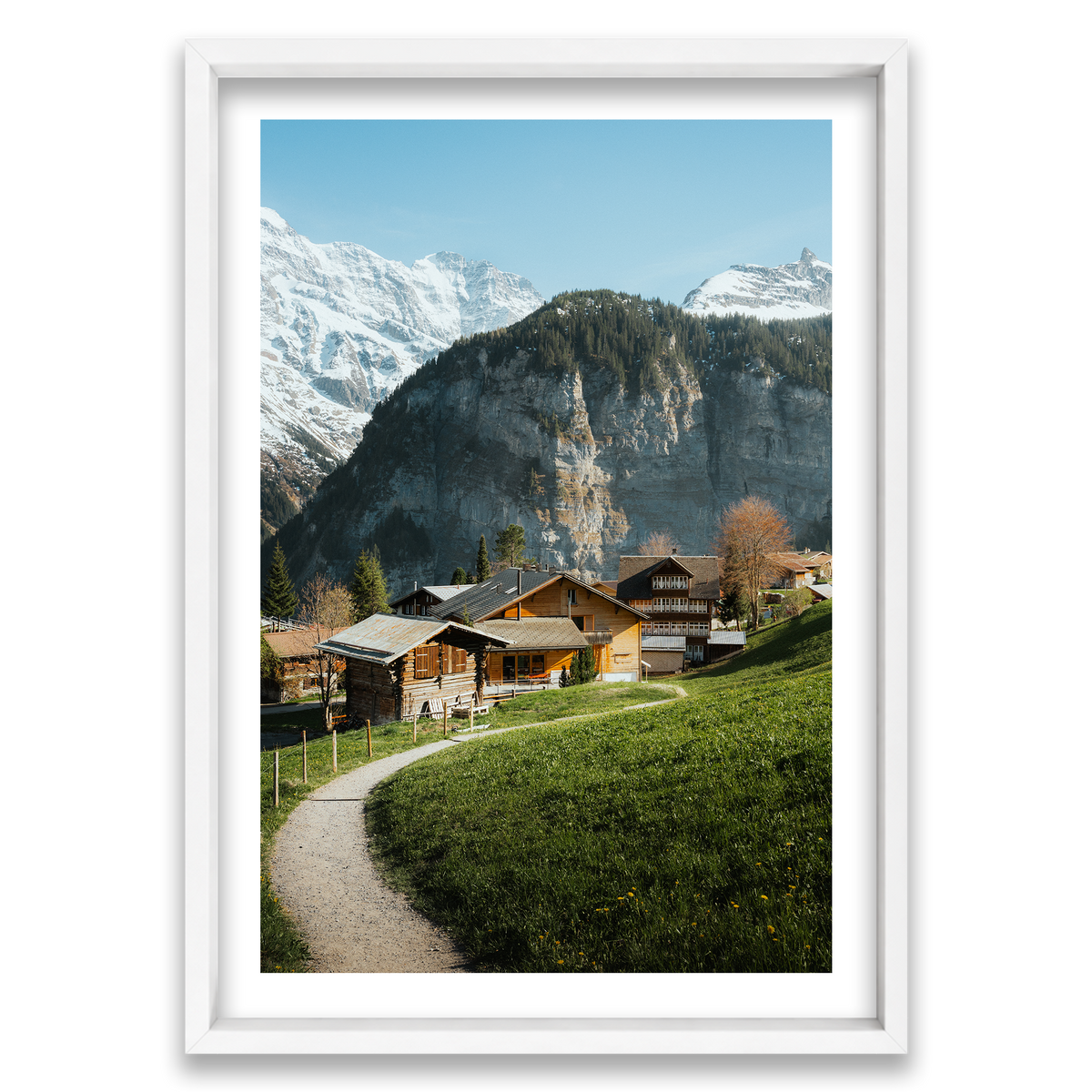 Swiss Village Living - Gimmelwald — Monument, Matte White, Shadow Box