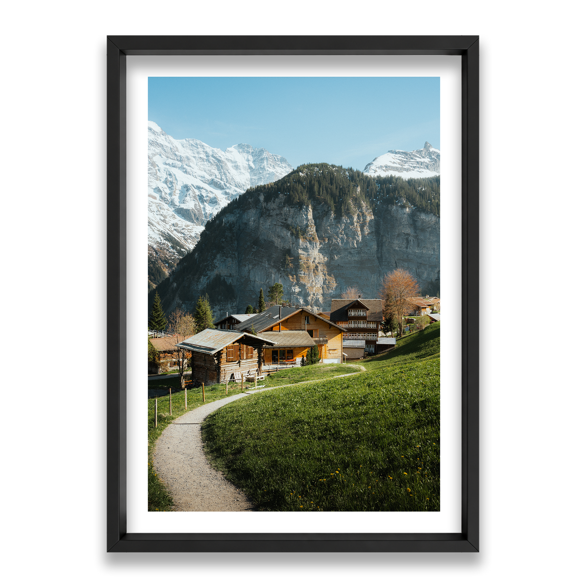 Swiss Village Living - Gimmelwald — Statement, Matte Black, Shadow Box