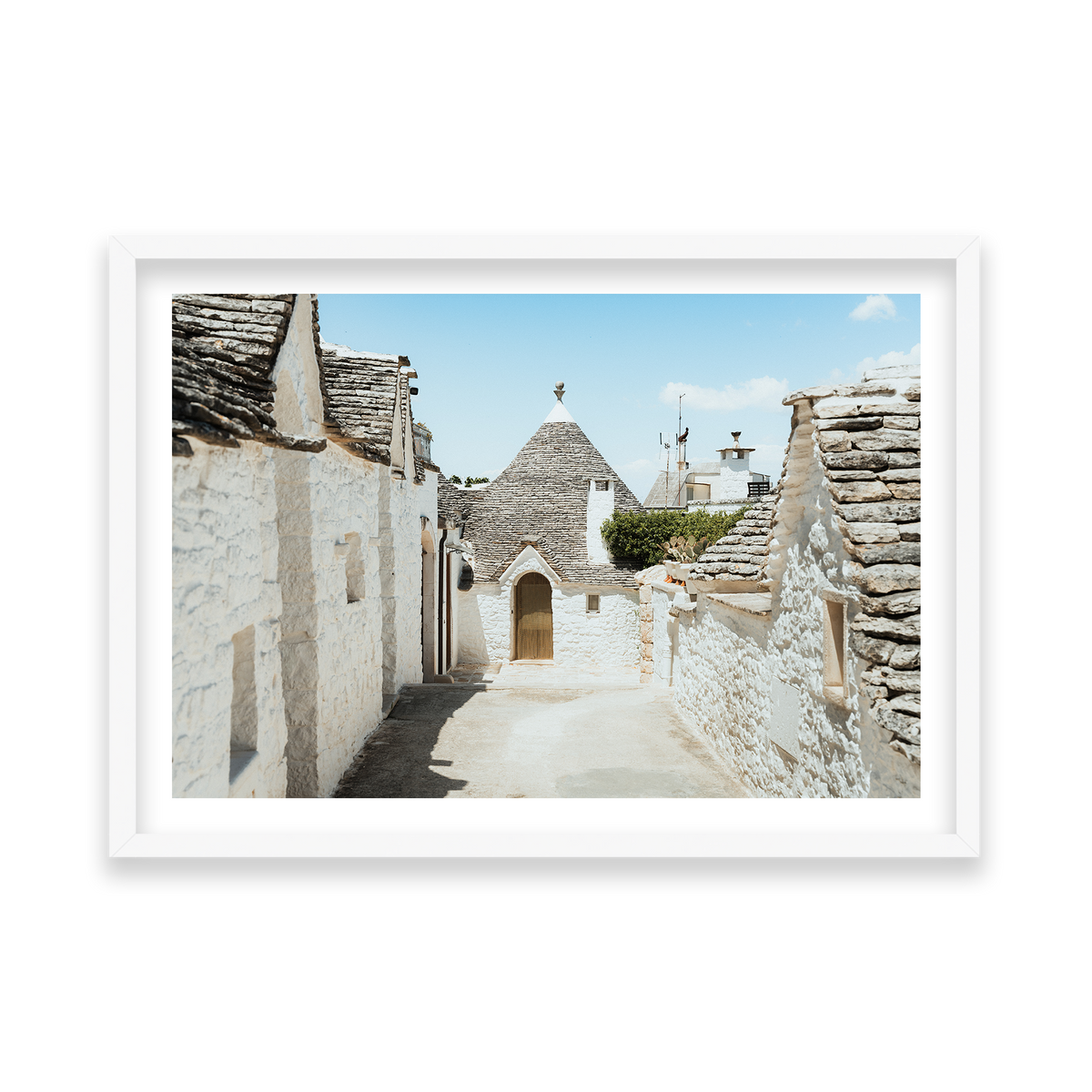 Trulli House Series 7 - Alberobello — Feature, Matte White, Classic Frame