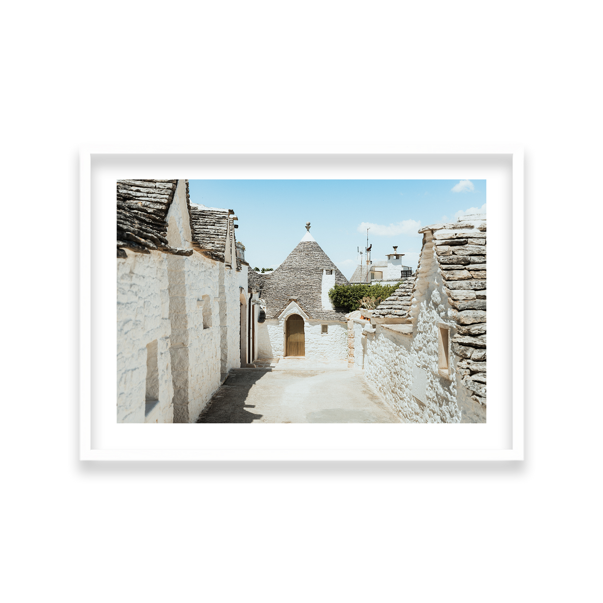 Trulli House Series 7 - Alberobello — Large, Matte White, Classic Frame